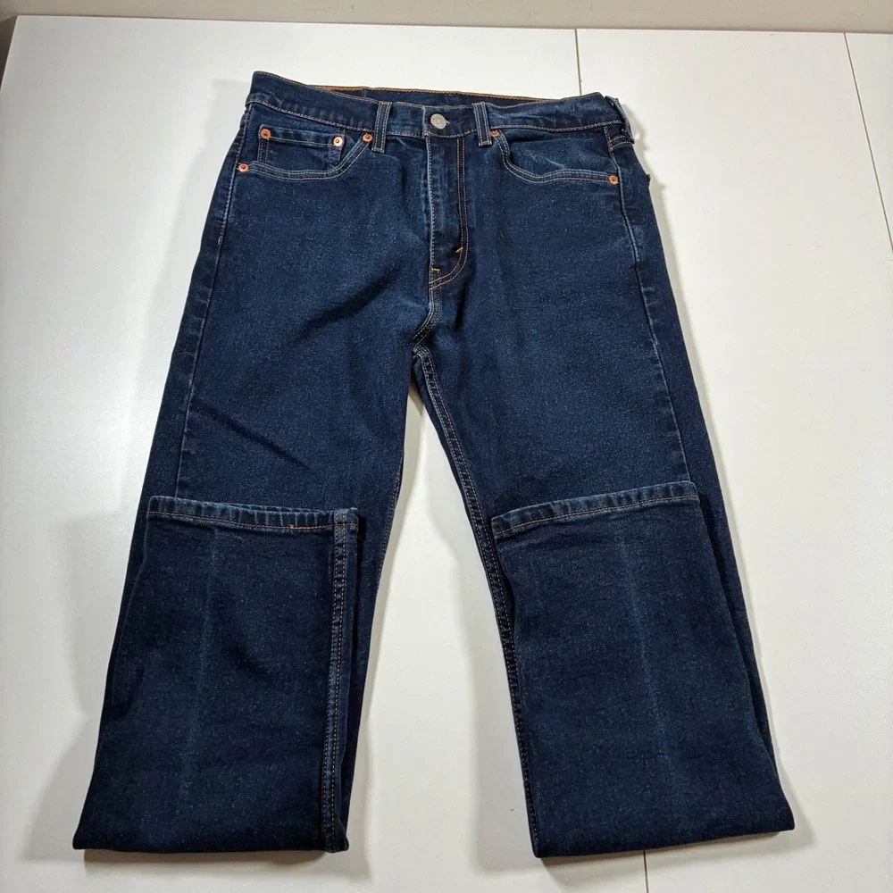 Levi's 505 Regular Fit Jeans 30x29 Dark Wash Indigo Straight Denim (Tag 32x30)